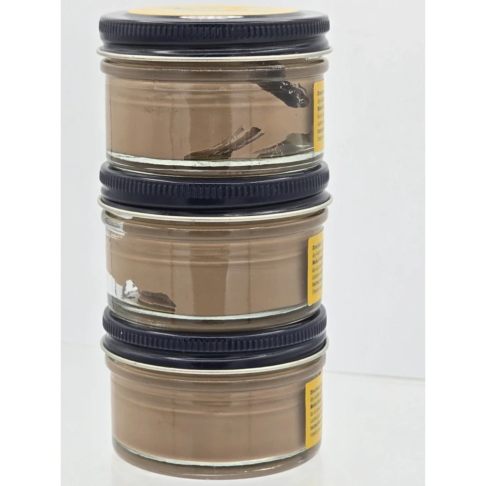 3 Pack - MELTONIAN Shoe Boot Cream Polish‎ Leather Shine Nourishing 50ml - Beige